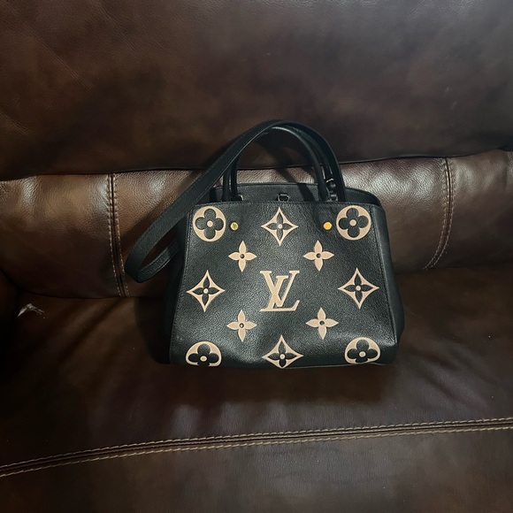Louis Vuitton Montaigne Empreinte Gigante MM Black Beige - Picture 3 of 9